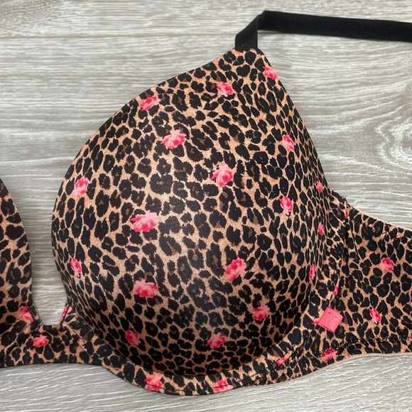 Victoria’s Secret Push-Up Bra Cheetah Rose Animal Print 34D - Picture 5 of 15